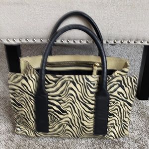 Laura Di Maggie zebra print leather bag
